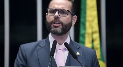 O senador Jorge Seif, durante sessão do Senado  - Foto: Pedro França/Agência Senado