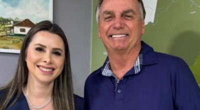 A deputada federal Carol de Toni e o ex-presidente Jair Bolsonaro - Foto: Divulgação